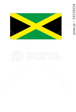 世界の国旗ジャマイカのイラスト素材