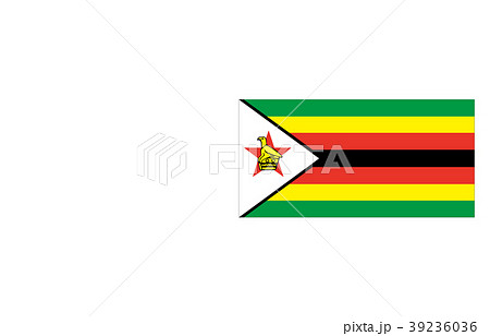 世界の国旗ジンバブエのイラスト素材