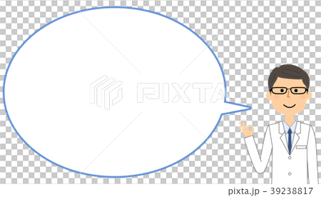 Man in white coat doing OK sign Speech bubble 39238817