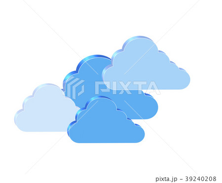 クラウド　雲　天気予報　クラウドコンピューティング　ネットワーク 39240208