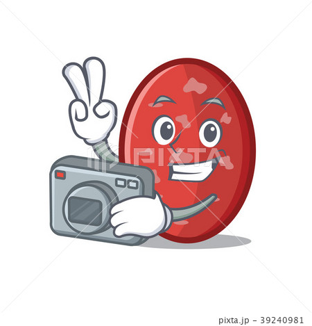 Photographer salami mascot cartoon style 39240981