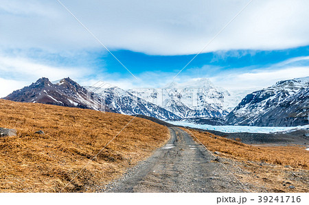 Mountains near entrance of ice cave in Iceland 39241716