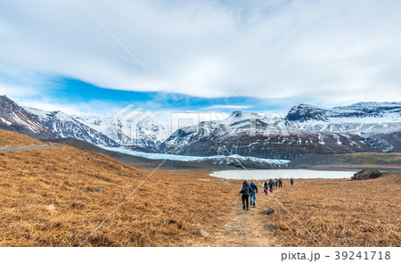 Mountains near entrance of ice cave in Iceland 39241718