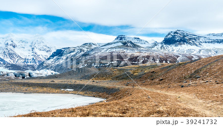 Mountains near entrance of ice cave in Iceland Mountains near entrance of ice cave in Iceland 39241732