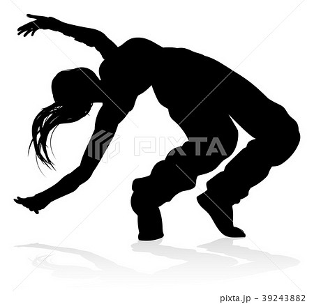Street Dance Dancer Silhouetteのイラスト素材