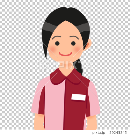 コンビニ店員の女性のイラスト素材 コンビニ店員の女性のイラスト素材