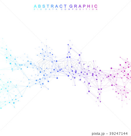 Geometric abstract vector with connected line and 39247144