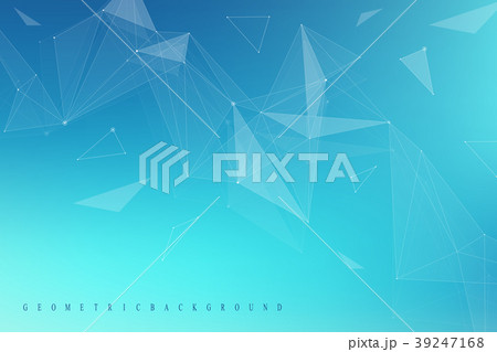 Geometric abstract vector with connected line and 39247168