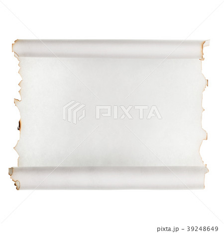 Rolled-up piece of paper with the scorched edges. Rolled-up piece of paper with the scorched edges. 39248649
