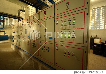 Control panel at control area in industrial mill 39248924