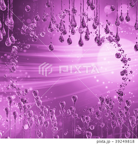 3D detailed illustration of a drop of water pink 3D detailed illustration of a drop of water pink 39249818