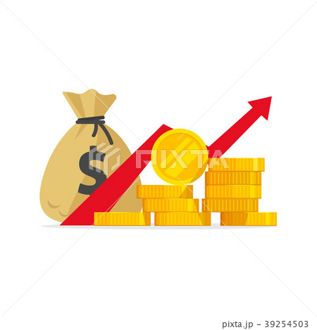 Profit money or budget vector illustration, flat 39254503