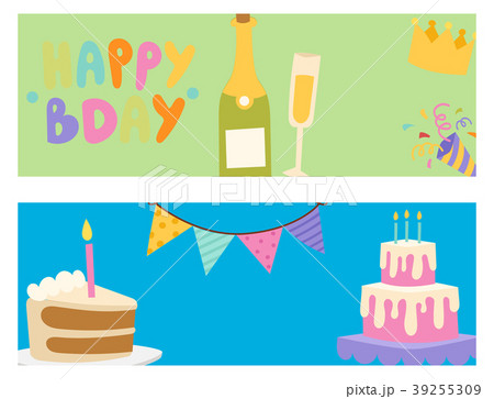 Happy birthday party celebration cards 39255309