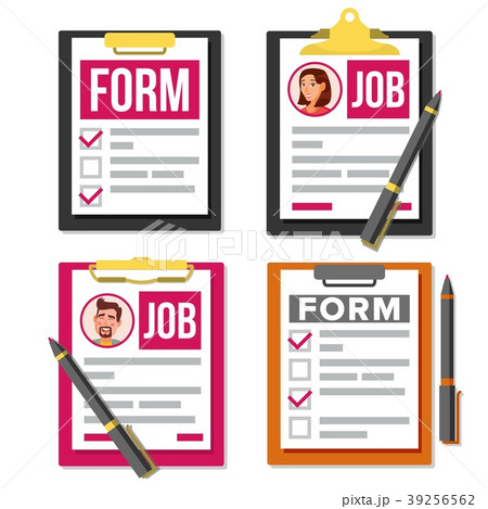 Claim Form Set Vector. Business Document 39256562