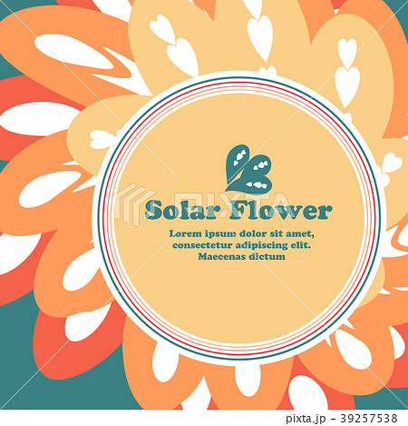 sun in the form of a flower on a background with s 39257538
