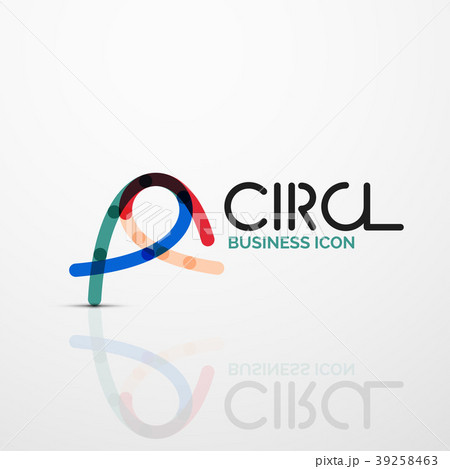 Abstract swirl lines symbol, circle logo icon 39258463