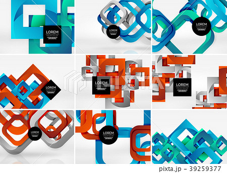 Mega collection of 3d form vector abstract 39259377