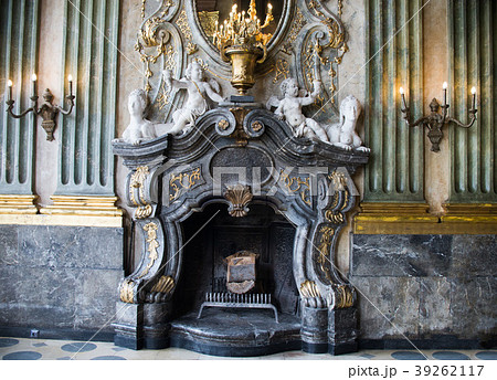 close up on old fireplace 39262117