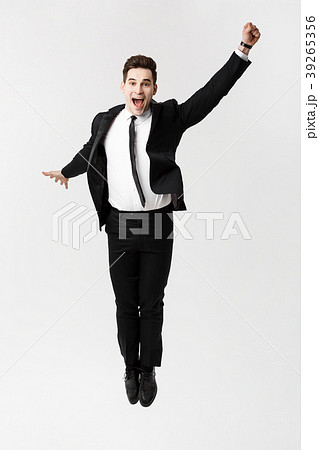 Business Concept: Excited businessman celebration 39265356