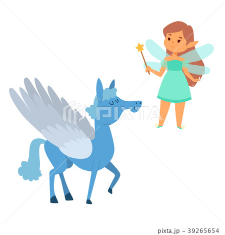 Fairy princess girl vector character cute Fairy princess girl vector character cute 39265654