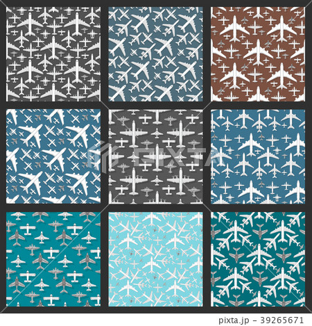 Airplane seamless pattern background vector Airplane seamless pattern background vector 39265671
