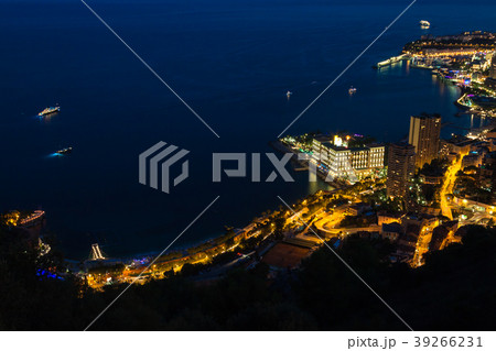 Monte Carlo in View of Monaco at night Monte Carlo in View of Monaco at night 39266231