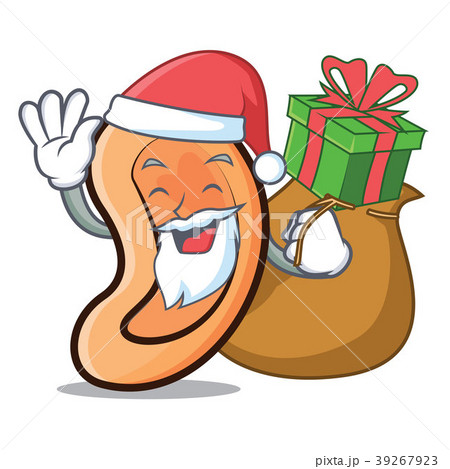 Santa with gift Ear mascot cartoon style 39267923