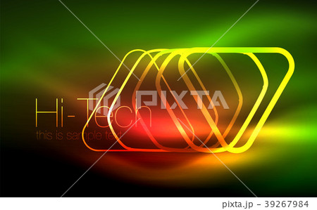 Glowing vector triangle geometric shapes in dark Glowing vector triangle geometric shapes in dark 39267984