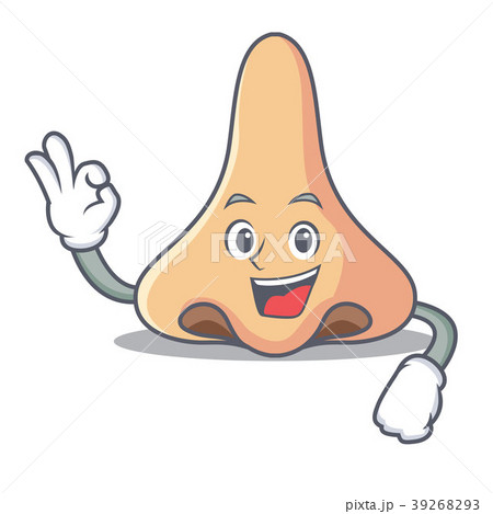 Okay nose character cartoon style 39268293