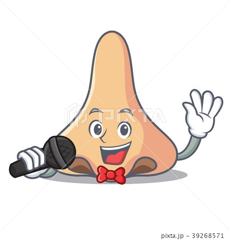 Singing nose mascot cartoon style 39268571