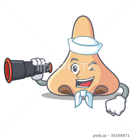 sailor with binocular nose mascot cartoon style 39268971