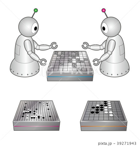 将棋を指す2体のロボット 39271943