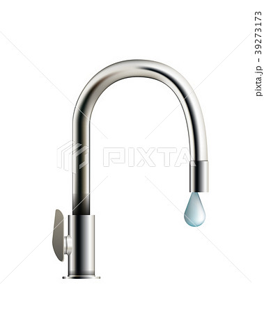 The drop drops off the faucet. The drop drops off the faucet. 39273173