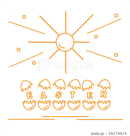 Cute vector illustration with symbols for Easter 39274074
