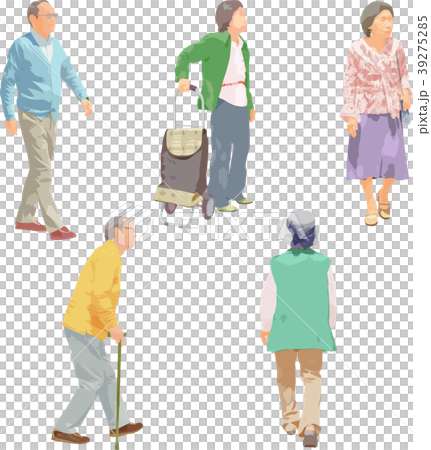 全身人物イラスト_シニア 39275285