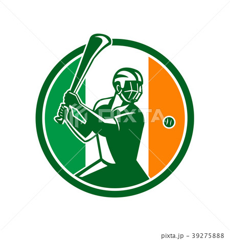Hurling Ireland Flag Icon 39275888