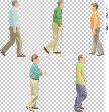 全身人物イラスト_シニア 全身人物イラスト_シニア 39276148