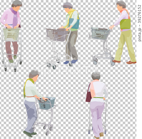 全身人物イラスト_シニア 39276152