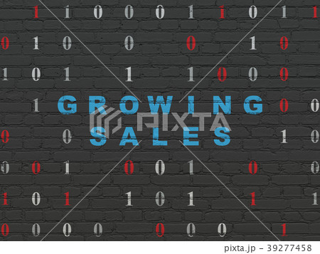 Finance concept: Growing Sales on wall background 39277458