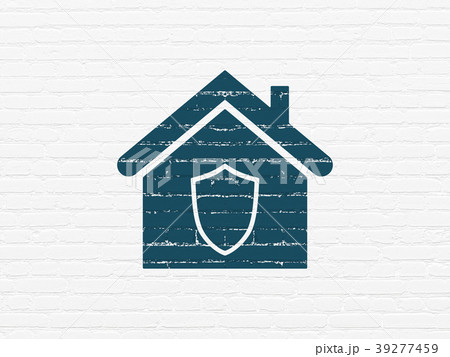 Business concept: Home on wall background 39277459