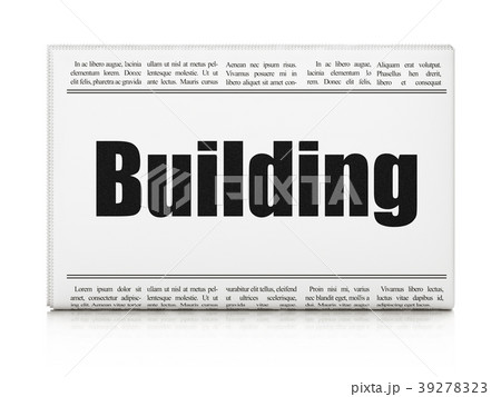 Building construction concept: newspaper headline 39278323