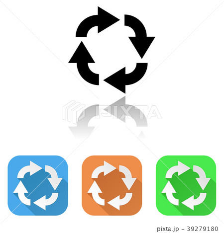 Arrows icon. Colored set of circular motion 39279180