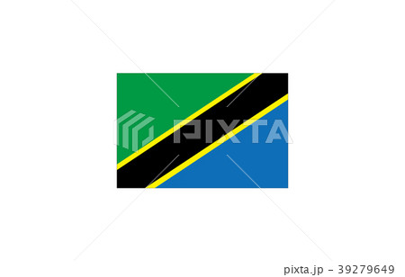 世界の国旗タンザニアのイラスト素材
