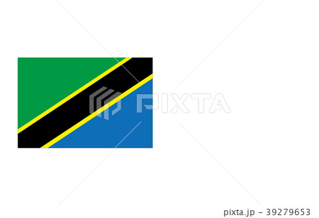 世界の国旗タンザニアのイラスト素材