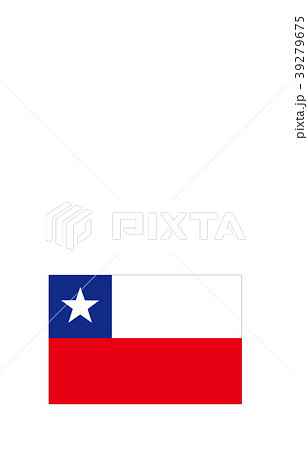 世界の国旗チリのイラスト素材