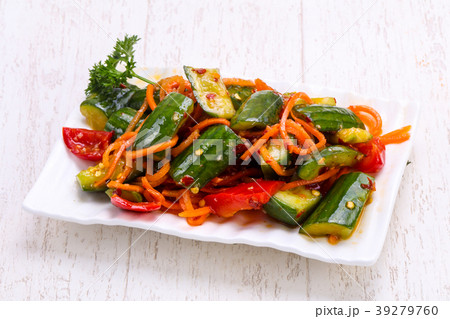 Pickled green cucumbers Pickled green cucumbers 39279760