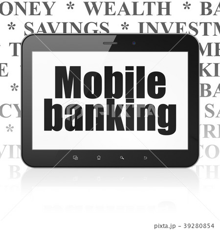 Money concept: Tablet Computer with Mobile Banking 39280854
