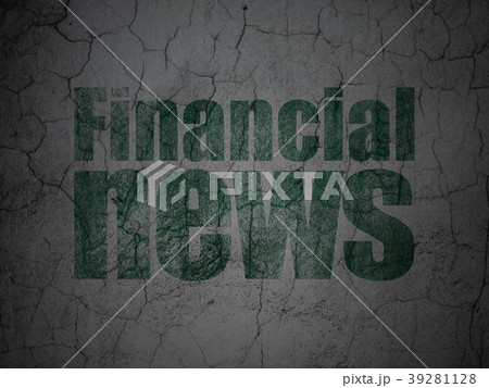 News concept: Financial News on grunge wall 39281128