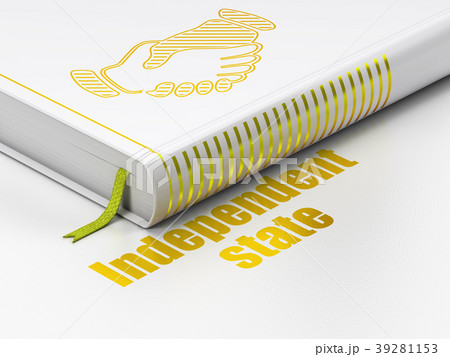 Politics concept: book Handshake, Independent Politics concept: book Handshake, Independent 39281153