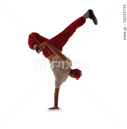 Teenager dancing break dance in action 39283734